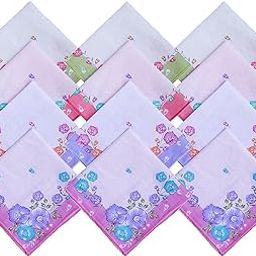 Women 100% Cotton Premium Collection Handkerchiefs - Pack of 12 --image-91