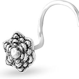 Trendy Sterling Silver Flower 925 Nose Pin For Womens-image-59