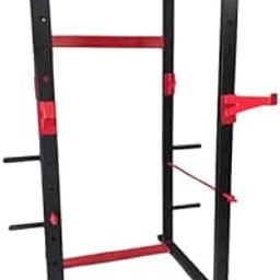 TheCriff Commercial Power Rack – Heavy-Duty 4x2 Squat Rack with Monkey Bar, J-Hooks, Squat Locks & Olympic Weight Plate Storage|Adjustable Strength Training Cage for Home Gym & Commercial Use (TC301)-17