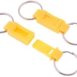 CALANDIS™ 2x2 Pieces Breakaway Key Ring Separate House Car Keys Quick Release Keychain Yellow | Clothing Shoes & Accessories | Mens Accessories | Key Chains Rings & Cases-34