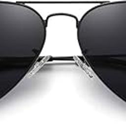 Gifferman Round Metal Frame Stylish Retro Shade Goggles Polarized And 100% Uv Protected Unisex Sunglasses For Men's And Women's Ull Rim Aviator Branded Latest And Stylish Sunglasses,black-image-87