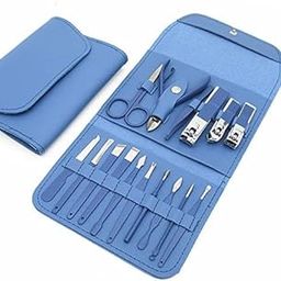Wrixty Manicure Set Professional Nail Clippers, 16 Pieces Stainless Steel Manicure Nail Clippers Pedicure Kit, Professional Grooming Kit Pedicure Tools for Men and Women (Multi Color)-image-3