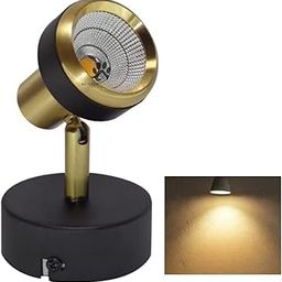 Mufasa 6 Watts Golden Black Finish 4.3Inch Cone LED Spotlight Focus Light Bedroom Reading Display Wall Light (Warm White)-picture-31
