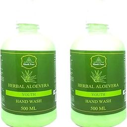 Khadi Pure Herbal Aloevera Hand Wash Bottle (500 ml) (Pack of 2) (1000 ml)-image-79