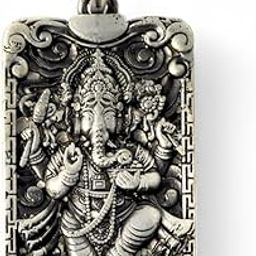 Rihi By P.C. Chandra Jewellers 925 Sterling Silver Oxidized Om Ganesha Pendant for Men-picture-30