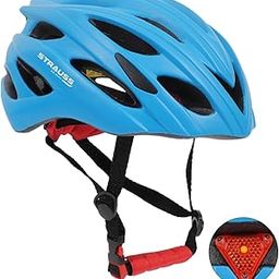 Strauss Veloguard Cycling Helmet | Light Weight with Superior Ventilation | Mountain, Road Bike & Skating Helmet with Adjustable Size | LED Safety Backlight | Ideal for Adults and Kids,(Blue)-image-13