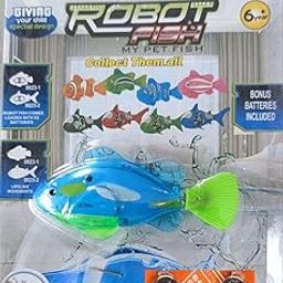MARVYS Interactive Robot Fish Toy, Electronic Fish Toy, Activated Swimming in Water with LED Light, Decorative Fish Toy for Home, Garden, Lawn (1 Pc) (Blue)-picture-15