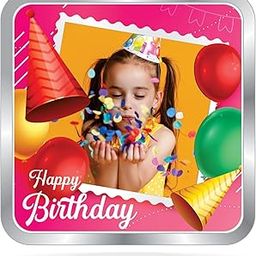 BIS Hallmarked Personalised Happy Birthday Silver Square Coin 999 Pure-image-36