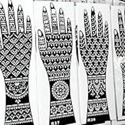Glamyou Full Hand Mehndi Stencil Design Full Hand Set | Henna Tattoo Stencil for Women, Girls and Kids | Easy to use in just 4 Steps | Mehandi Sticker Sr.no-89823-image-65