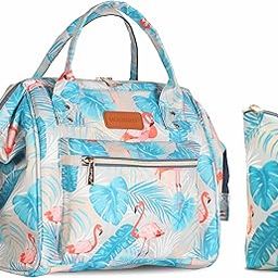 Motherly Mini Diaper Bag for Mothers for Travel, Small Maternity Handbag for Newborn Baby, Mothers Travelling Bag, Multiple Pocket Water Resistant Baby Bag,Hospital Bag for Moms (Flamingo)-image-66