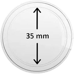 Klowage-25 Pieces Plastic Coin Capsule Holders Round Display case Box coin capsule holder (35 mm + Transparent)-image-69