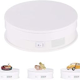 Jubilant 360 Degree Photography Turntable Rotating Display Stand, 5.7in(15cm) Diameter 360 Degree Turntable Display Stand for Photography Video Shooting Props Jewelry, Max Load 10kg (Black) (White)-picture-29