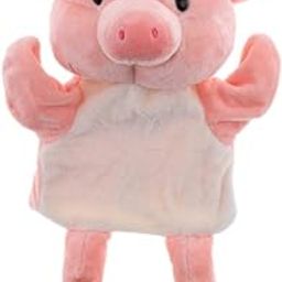 CALANDIS™ Soft Plush Animal Doll Hand Puppet with Movable Mouth Kids Toy Piggy | 1970-Now | Puppets | Preschool Toys & Pretend Play-5