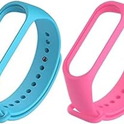 Estrenar Mi Band 3 Strap - Mi Band 4 Strap Original Soft Silicone Adjustable Replacement Wristband Straps, Belt, Bands for Xiaomi M3 / M4 Fitness Band (Device not Included)-1