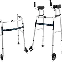 KosmoCare Upright Walker with 5" Castors| Height Adjustable Walker with Forearms |Folding walker for Elderly| Walking Aid| Walkers for Adults| Forearm Walker-picture-24