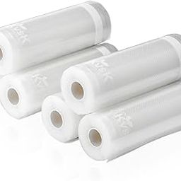 KVSK Vacuum Sealer Food Bags 8" x 20', 6 Rolls (Pack of 6) - Compatible with FoodSaver, Weston Machines | 3.6mil + 10mil Thickness | Prevent Freezer Burns, Tear-Resistant, Leak-Proof-image-1
