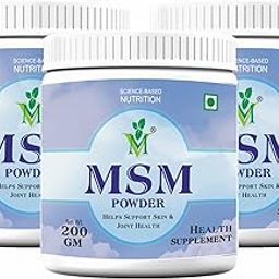 Mint Veda 100% Natural and Herbal MSM Powder For Hair Growth, Healthy Skin & Joint Support, 200 Gram, Pack of 3-17