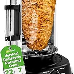NutriChef - Vertical Rotary Oven - Rotisserie Machine, Shawarma & Kebab Machine | Stain Resistant, Energy Efficient | Heat Resistant Door | Includes 7 Skewers Kebab Rack-image-38