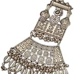 Kamarband Juda Challa || Silver Plated Waist Saree Jooda Belly Keychain Jewellery for Women & Girls || Wedding Marrage Traditional Function Festival Waist Wear Designing-image-1