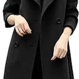 Women's Faux Woolen Warm Slim Coat Jacket Overcoat Long Sleeve Double-Breasted Thickened Mid-Length Winter Outwear-image-51