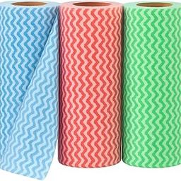 RATHIDEEK Non-Woven Reusable Kitchen Tissue Roll – Washable & Highly Absorbent Multipurpose Cleaning Towel for Kitchen, Home, Office (80 Pulls, Pack of 2)-image-54