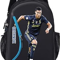 School Bag 18 Inch Cristiano Printed Travel Daytrip Office College Unisex Casual Backpack Multi-Purpose Bag-39