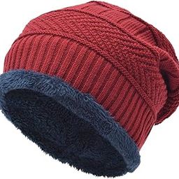 MUKHAKSH Girl’s/Boys/Kids/Unisex Winter Woolen Red with Fold Cap/Beanie-image-70