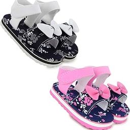 Baby Girls Set of 2 Pair Floral Print Eva Hook & Loop Chu Chu Musical Sandal For 12 To 18 Month/18 to 24 Months -BT1341andBT1343-image-50