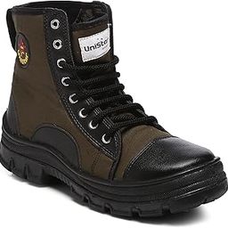 High Ankle Riding Boots for Men's Mountaineering, Hiking & Trekking | Mild Waterproof Protection with Turbo Insole Technology-image-99