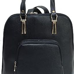 Genuine Leather Backpack for Women Handbag Ladies Backpack Purse | Dailyuse Backpacks for women | Leather Ladies Backpacks(Blackn)-image-3