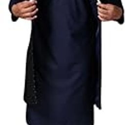 Men's Nehru Jacket, Navy blue Silk Blend, Embellished Regular Fit Mandarin Collar Sleeveless-86