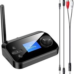 2 in 1 LCD Display V5.3 Bluetooth Transmitter Receiver, Audio Adapter with Aux, Optical, Dual Link Support for TV, Home Stereo, PC, Headphones, Speakers-30