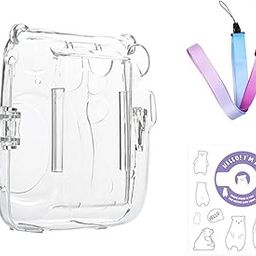 ZORBES® Instax Mini 11 Case Cover, Crystal Protective Camera Case for Fujifilm Instax Mini 11, with Flim Sheet Holder, Easy Install Shell Cover with Shoulder Strap for Intex Camera Mini 11 (case only-13