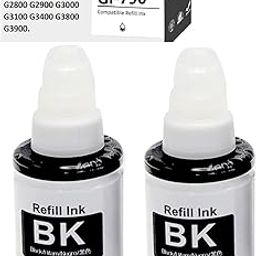 Ink Black GI 790 Compatible with Canon G1000, G1010, G1100, G2000, G2002, G2010, G2012, G2100, G3000, G3010, G3012, G3100, G4000, G4010 (CNN 790 BK 2)-99