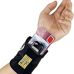 95MILES GARMENTS Black Run You Can Printed Wrist Band Wallet Wrist Pouch for Multiuses Wristband Wallet for Sports Gym Exercise Outdoor Activities Zipper Type Pcs2-image-35