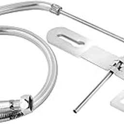 NEW WARE Hands-Free Jet Spray 304 Grade Stainless Steel Toilet American with Bracket & 1mtr Tube - Bidet Jet Hands-Free Spray Heavy Duty Threaded Hose Pipe-image-18