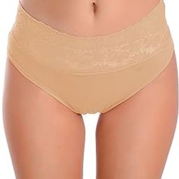 Women Cotton Mid Waist Hipster Panty with Lace Waist for Regular Uses, Made of Cotton Blend, Grip Fit, Comfortable Panties for Girls, Ladies-image-4