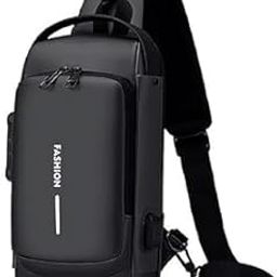Anti-theft Waterproof Cross body Bags || Sling Bag For USB Charging Port Password Lock With Outdoor Travelling Walking, Gym, Shoulder Bag for Men & Women-image-96