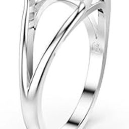 Stilla Rhodium Plated Octagonal Cut Cocktail Ring, Size 55, White, Cubic Zirconia, Cubic Zirconia-image-76
