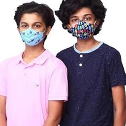 Nirvana Mask Pack of 2 N95 Nanotechnology Masks | Anti-Pollution mask for kids & adults | Official Merchandise Partner for Disney, Marvel & Barbie (Monsters & Nemo-Extra Small)-57
