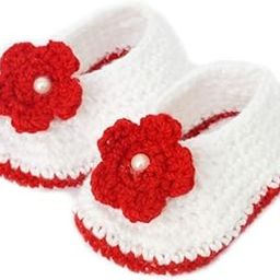 Unisex Baby Flower Crochet Baby Booties Knitted Booties Woolen Booties-image-83