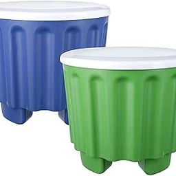 Cutting EDGE Eco-Plastic 4-in-1 Round Ottoman Kid's Room Chair Childrens Stool + Storage Box [13 Litre] + Garden/Bath/Stool & Organizer + Side Tables for Home, School & Garden (Set of 2, Assorted)-image-61