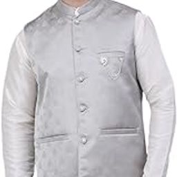 Men Woven Design Nehru Jacket-20