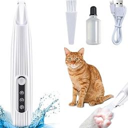 Dog Paws Hair Trimmer with LED Pet Grooming Tool, Rechargeable & Low Noise, Safe & Easy to Use, Stainless Steel & Ceramic Blades, Ideal for Small Areas, 16CM Length Pet Grooming Trimmer-picture-23