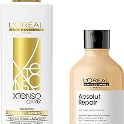 L'OREAL PROFESSIONNEL PARIS Xtenso Care Sulfate-Free* Shampoo 250 Ml, For All Hair Types & L'Oréal Professionnel Absolut Repair Shampoo, 300Ml-23