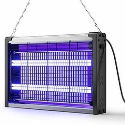 BUGZAP Mosquito Killer Lamp 4000V High Voltage, Double UV Tube, Fly Trapper for Home Automatic Mosquito Trap Lamp with IPX4 Waterproofing (Gray)-image-8
