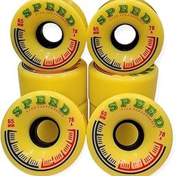 Generic Fly Speed Soft Skate Wheels Set, 65mm 78A Hardness, Yellow, Quad Speed Wheels, Outdoor & Rink, Unisex-Youth-picture-16