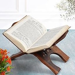 CLIO'S HERITAGE STORE Handcrafted Wooden Book Stand – Solid Mango Wood with Adjustable Viewing Angle, 15-Inch Tall, Perfect for Reading or Display-image-12