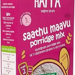 Happa Organic Baby Food Sathu Maavu | 100% Natural Multi-Grain Millets Porridge Mix Cereals | Organic Khichdi | Instant Healthy Food | No Added Salt, Sugar or Milk | No preservatives | 200gm-picture-5