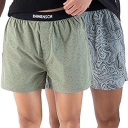 Men's Cotton Boxers (Pack of 2) (DAM-PRIN-SBX-PACK-2-DGN-MRG-MIX-XXL_Dot Green, Marble Grey_2XL)-image-9